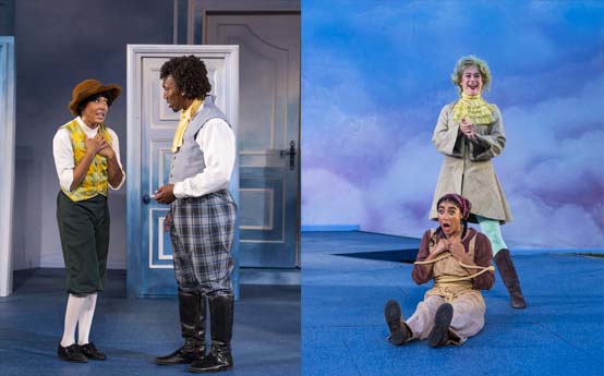 1.Jeffrey Marc Atkins & Billie Wyatt in "Comedy of Errors" 2.Billie Wyatt & Katja Yacker in "Snug" - photos by Avery Brunkus