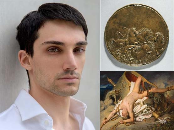 ALEXANDER ZUCCARO - Photo by Zoran Trifunovic, The medallion: THE DEATH OF HIPPOLYTUS Bronze medallion 4 in. diam Italin 16th c - photo from Cleveland Museum of Art, The painting: THE DEATH OF HIPPOLYTUS Joseph Desir Court 19th c French - photo from Musee Fabre de Montpellier, France