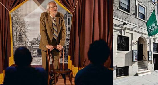 Ronald Guttman as Jean-Baptiste Clamence - photo by Zack DeZon, The Soho Playhouse - photo by Tad Von M