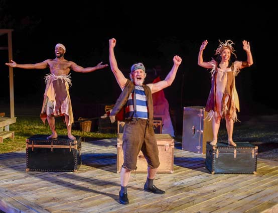 Left to right:  Jabari Carter, Bruce Cromer and Aurea Tomeski, photo by Sarah Haley